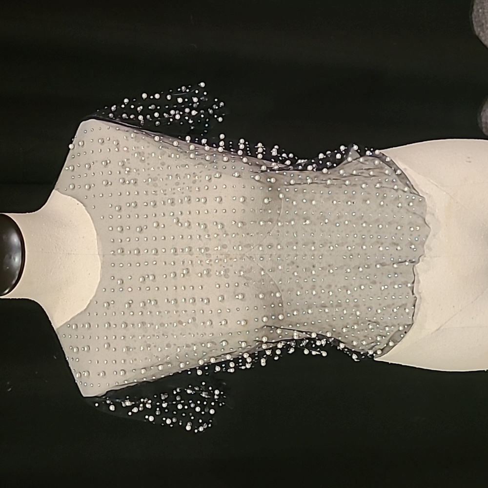 Buckle endless Blu beaded shirt